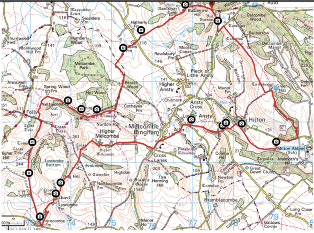 Bulbarrow Peaks Circular Walk Map