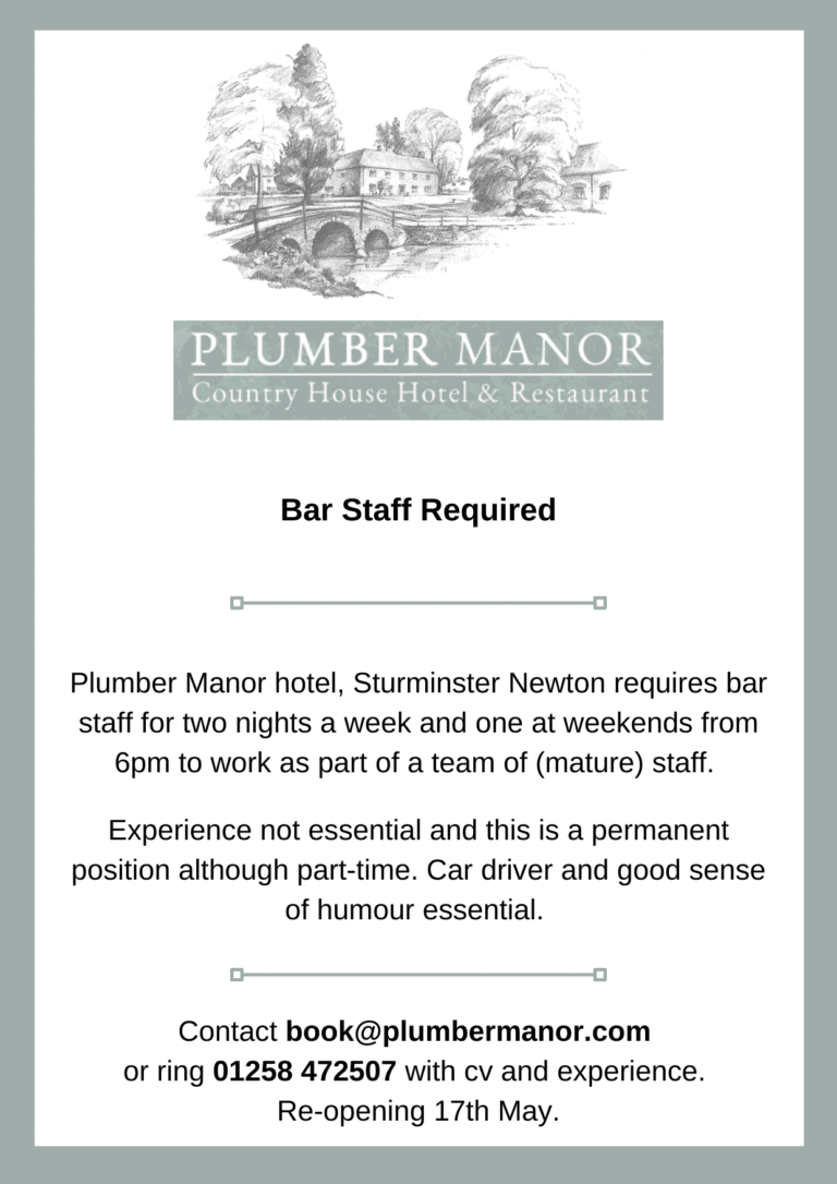 Bar Staff Required | Plumber Manor