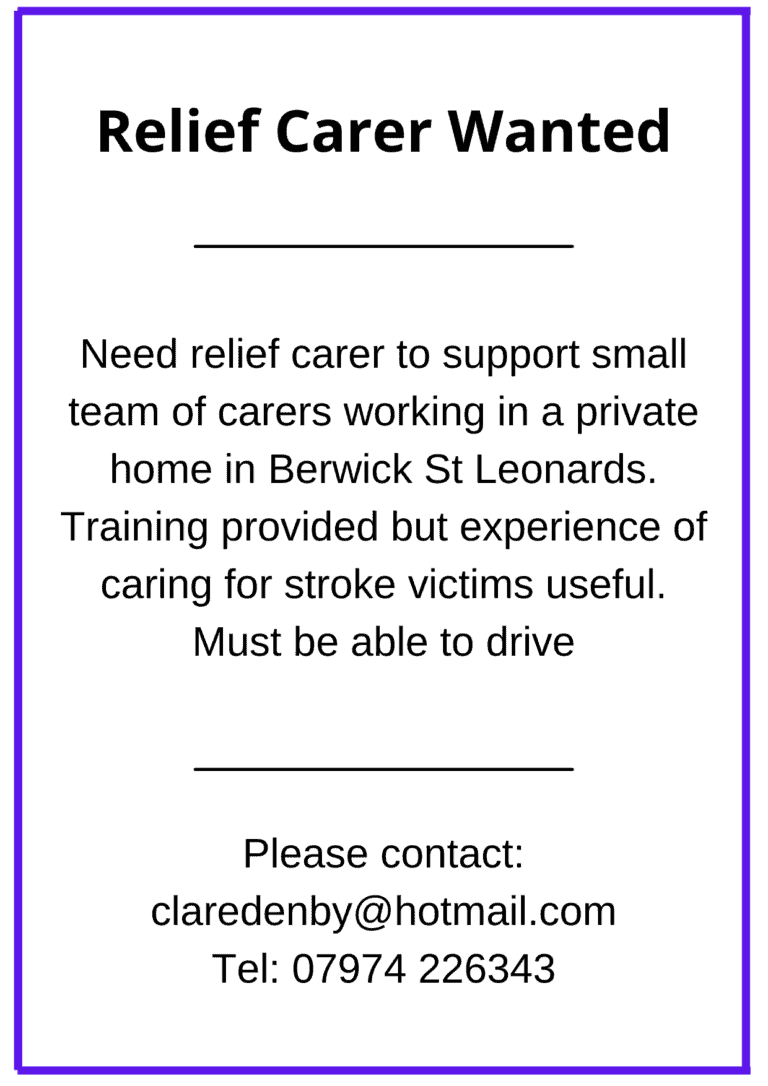 Relief Carer Wanted