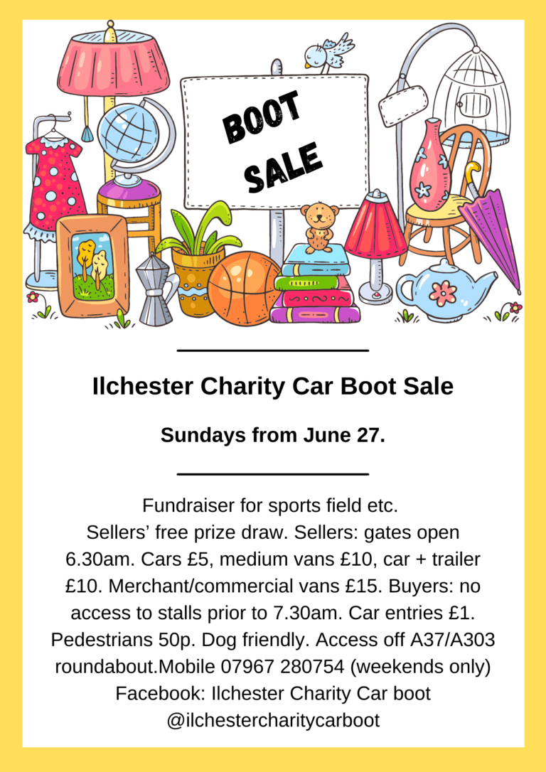 ILCHESTER SPORTSFIELD FUND CHARITY BOOT SALE