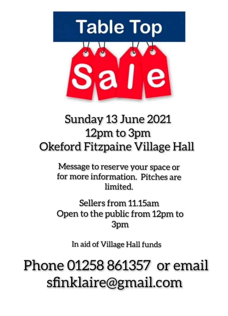 Table Top Sale | Okeford Fitzpaine Village Hall