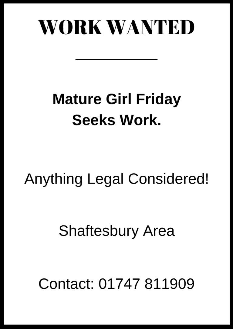 Work Wanted!