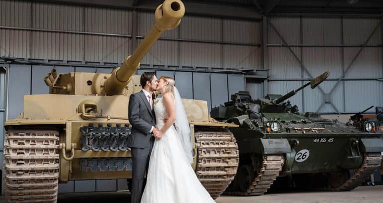 Make tracks for a very unusual wedding venue by choosing to say ‘I do’ at The Tank Museum!