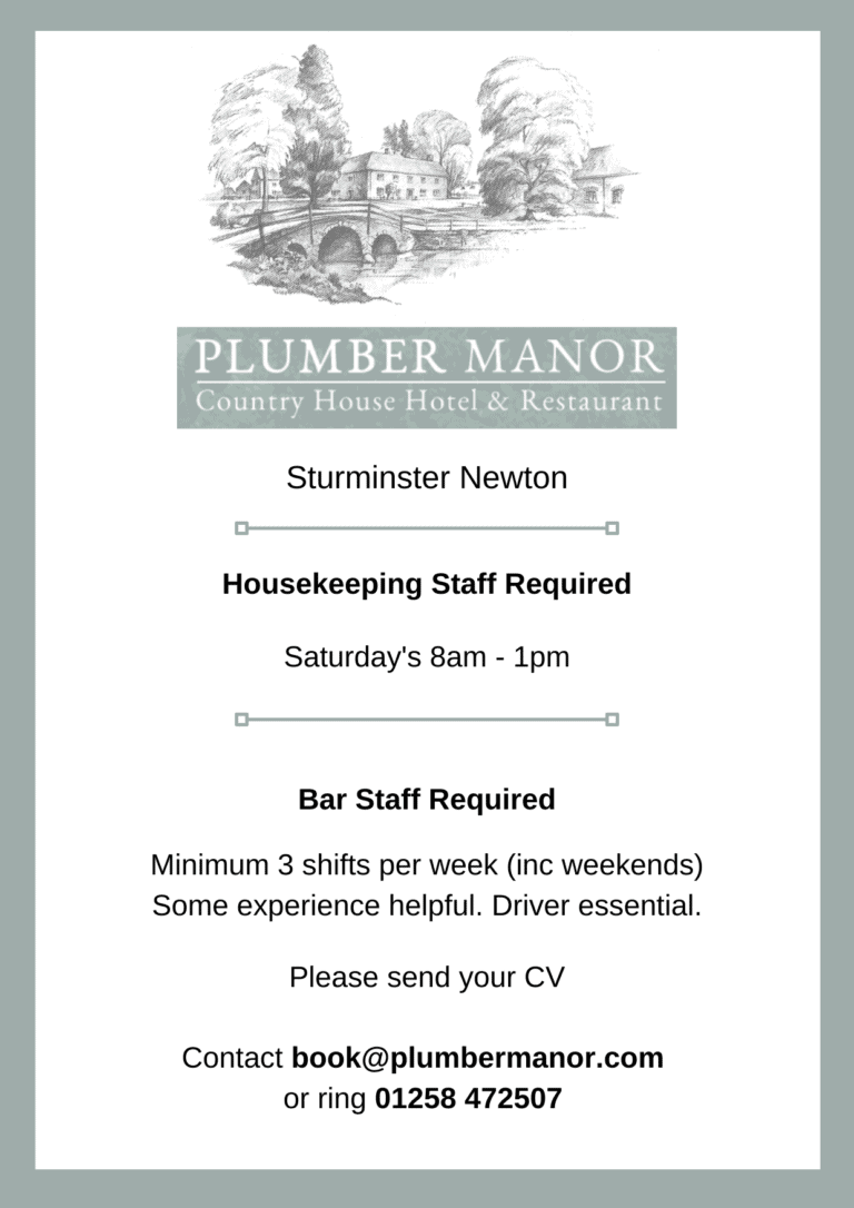 Housekeeping & Bar Staff Required | Plumber Manor