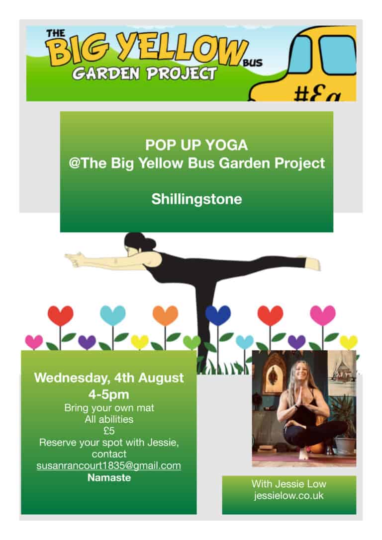 Pop up Yoga at The Big Yellow Bus Garden Project