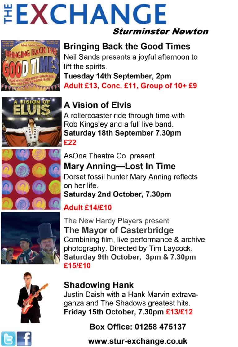 The Exchange Sturminster Newton – Sept 21