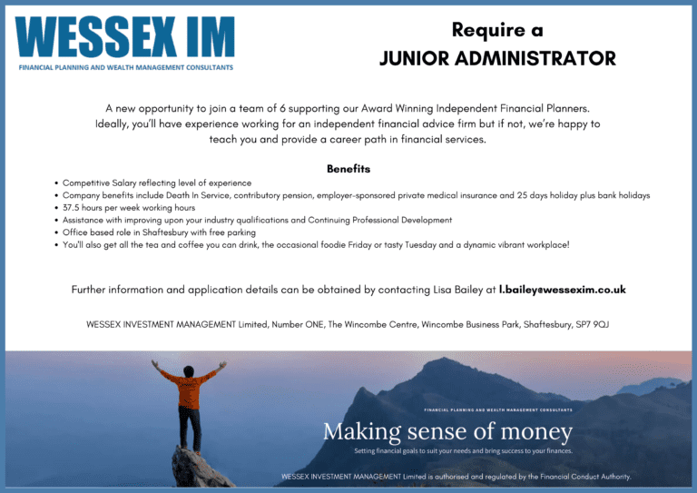 Wessex IM – JUNIOR ADMINISTRATOR required