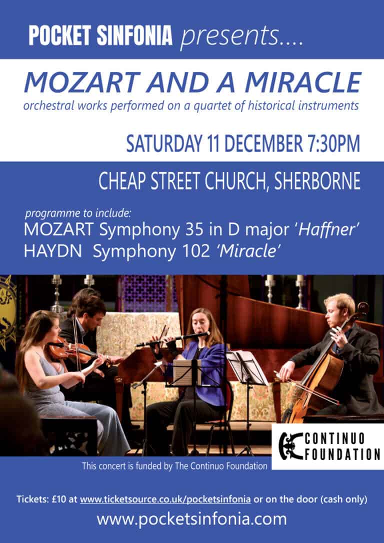Pocket Sinfonia presents… Mozart and a Miracle
