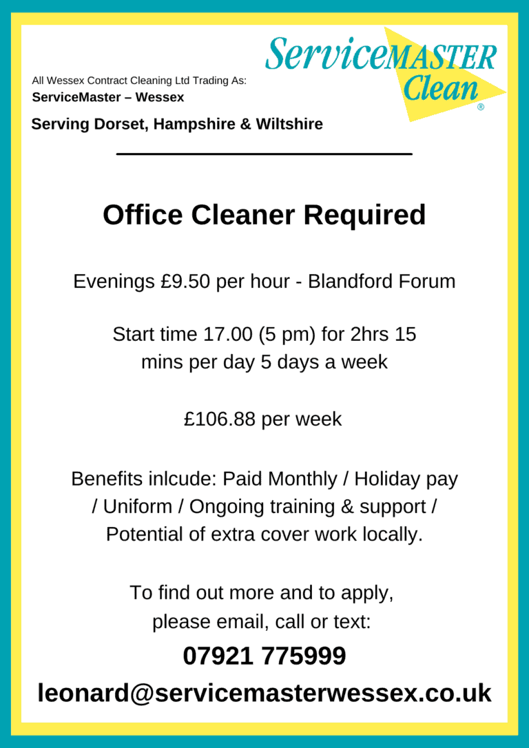 Office Cleaner Blandford | Servicemaster Wessex
