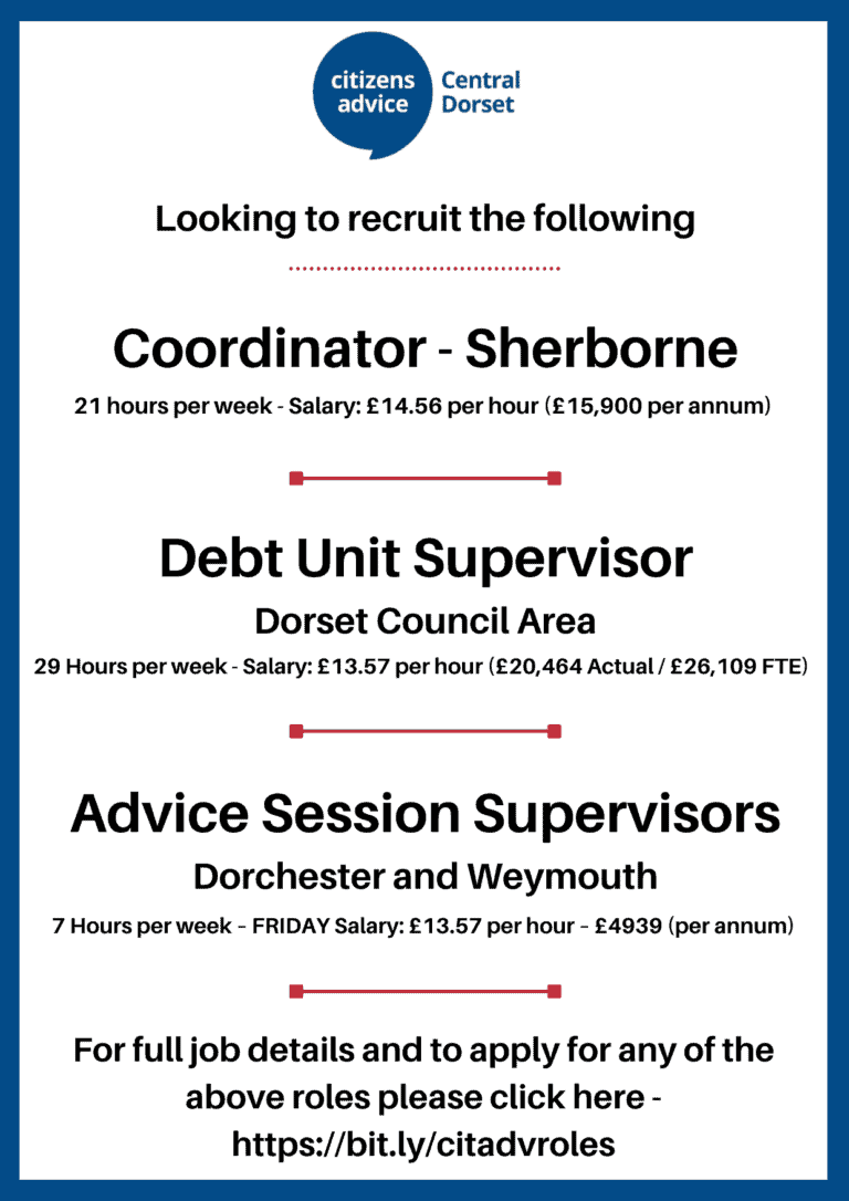 Citizens Advice Central – Various Role Required