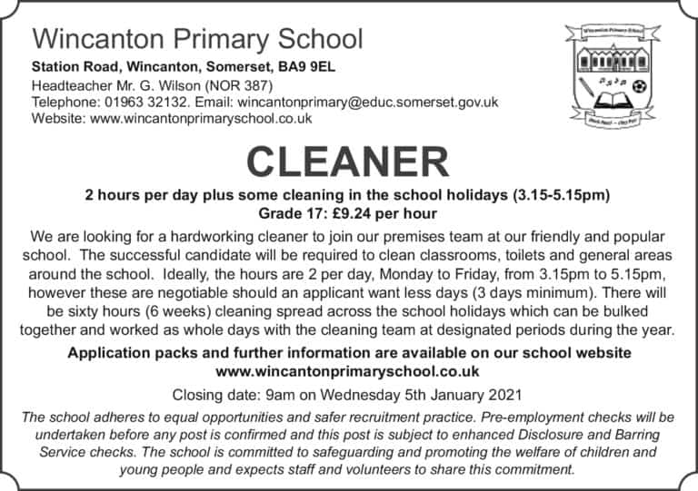 Cleaner | Wincanton Primary School