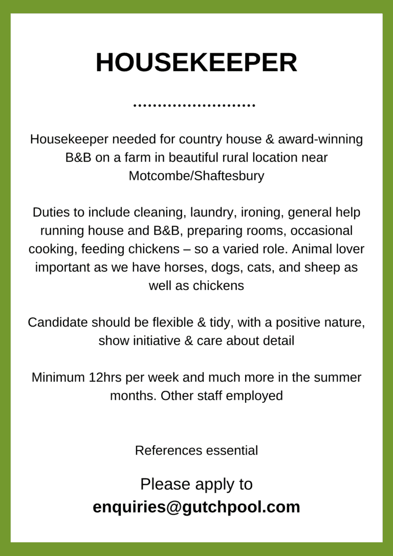 Housekeeper Required nr Gillingham
