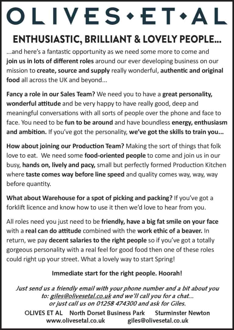 Various opportunities at Olives Et Al Sturminster Newton