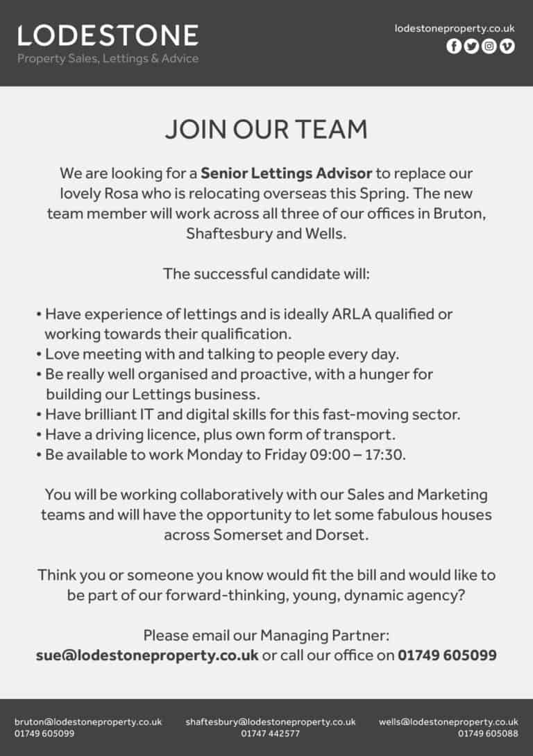 Senior Lettings Advisor Required | Lodestone