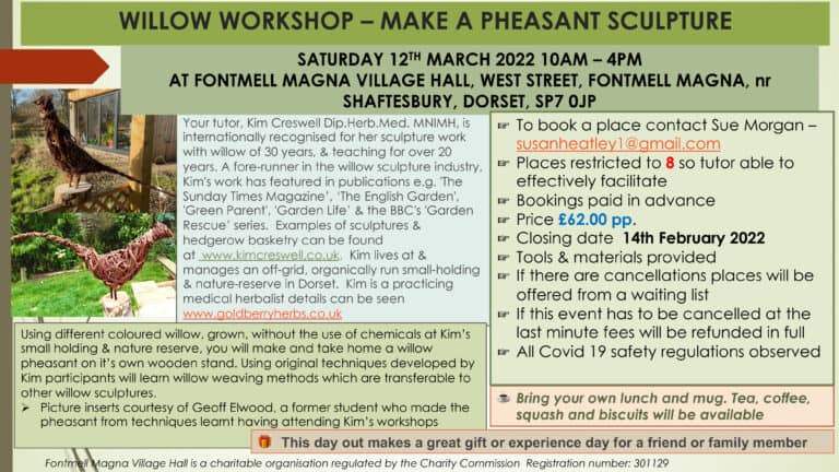 Willow Workshop – Fontmell Magna Village Hall