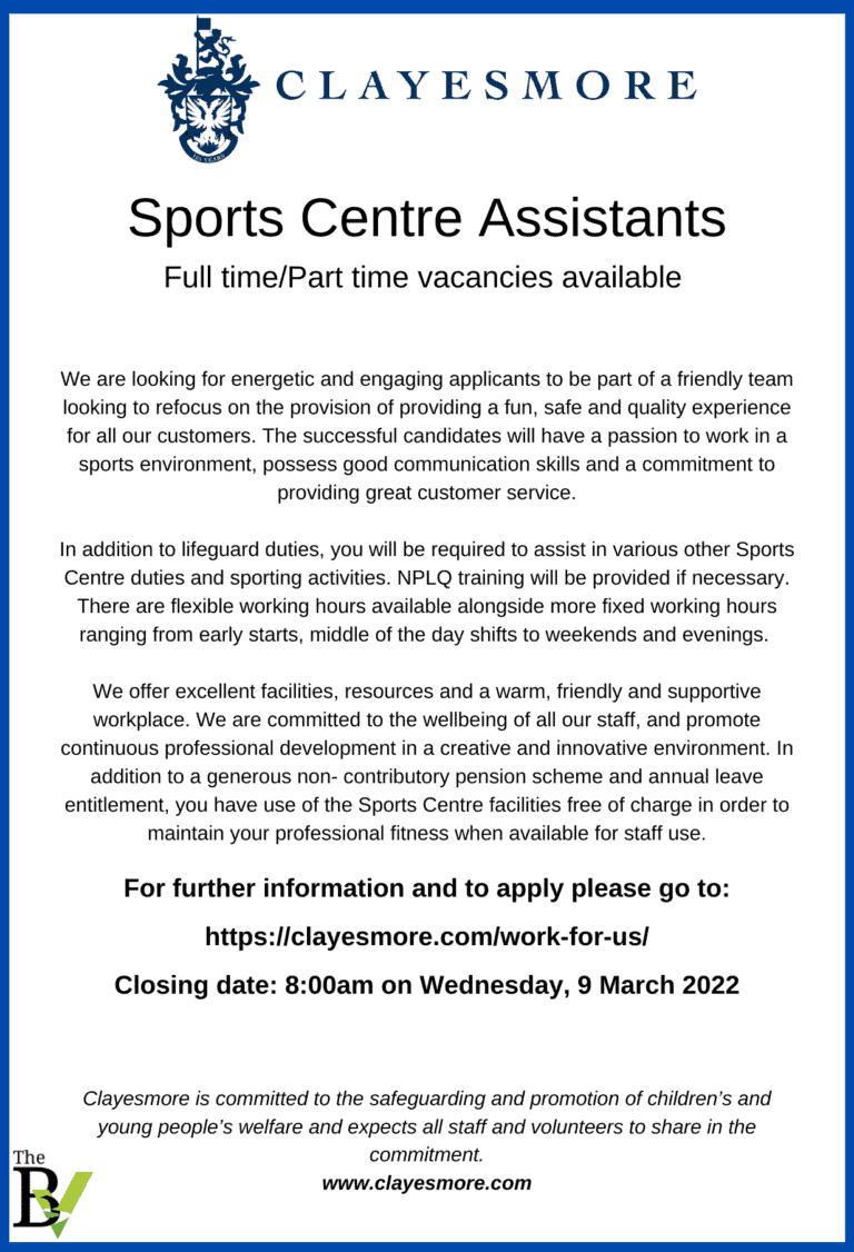 Sports Centre Assistants | Clayesmore School