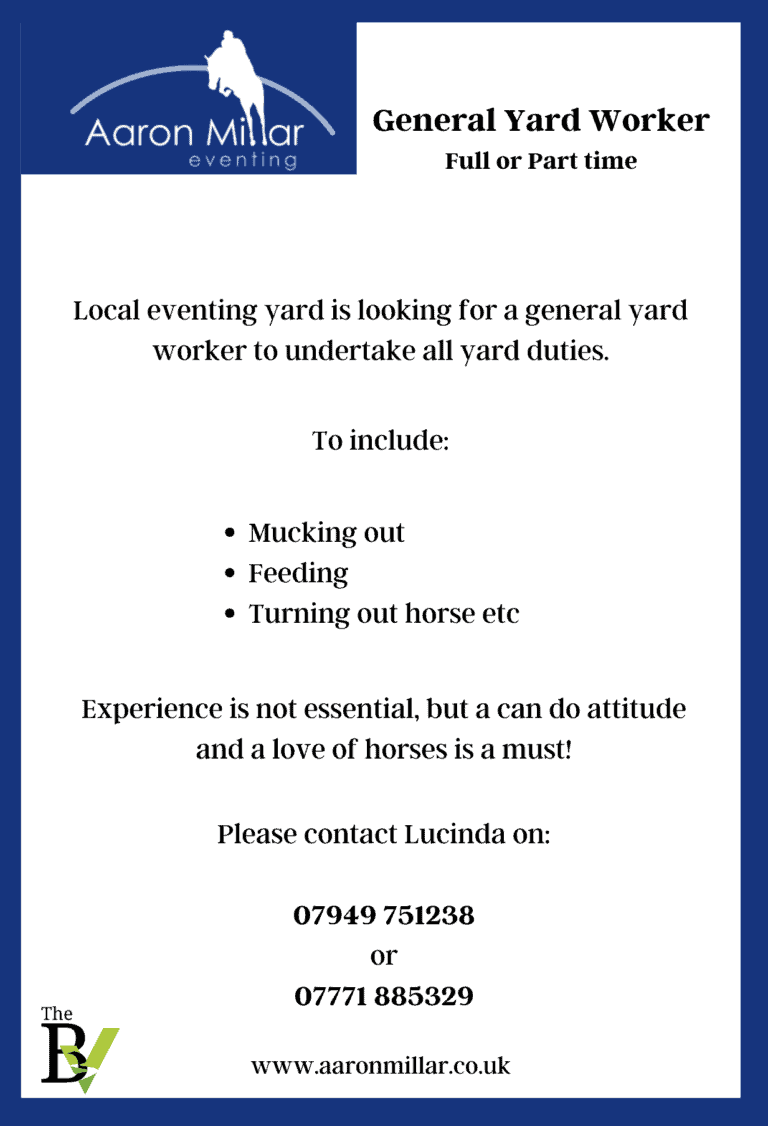 General Yard Worker | Aaron Millar Eventing