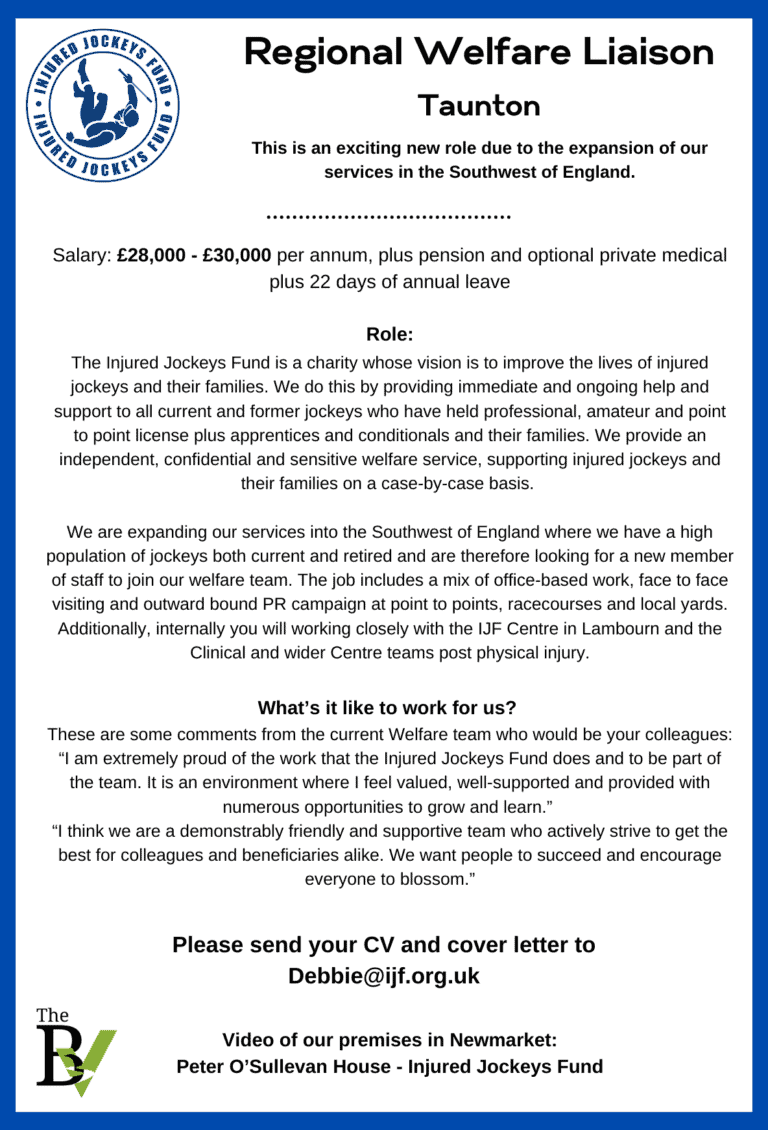 Regional Welfare Liaison | Injured Jockeys Fund