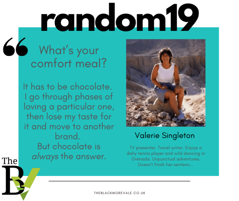 TV presenter (and nation’s favourite) Valerie Singleton takes on the Random 19