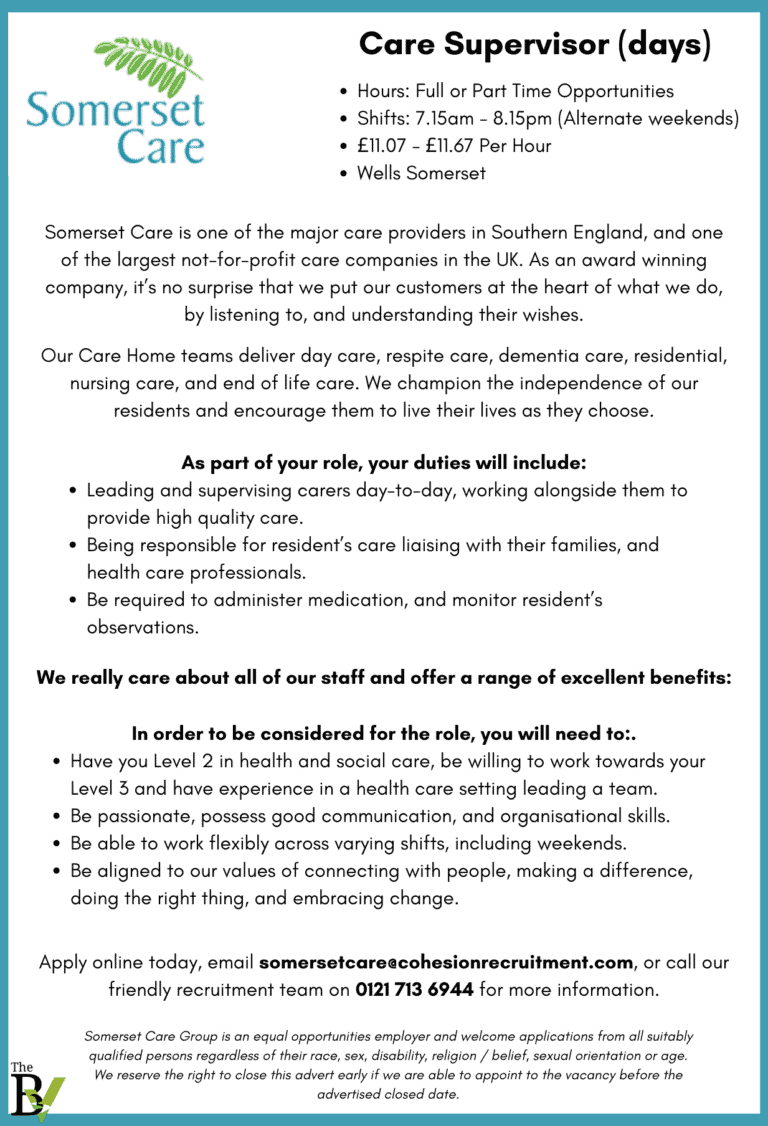 Care Supervisor (days) | Somerset Care
