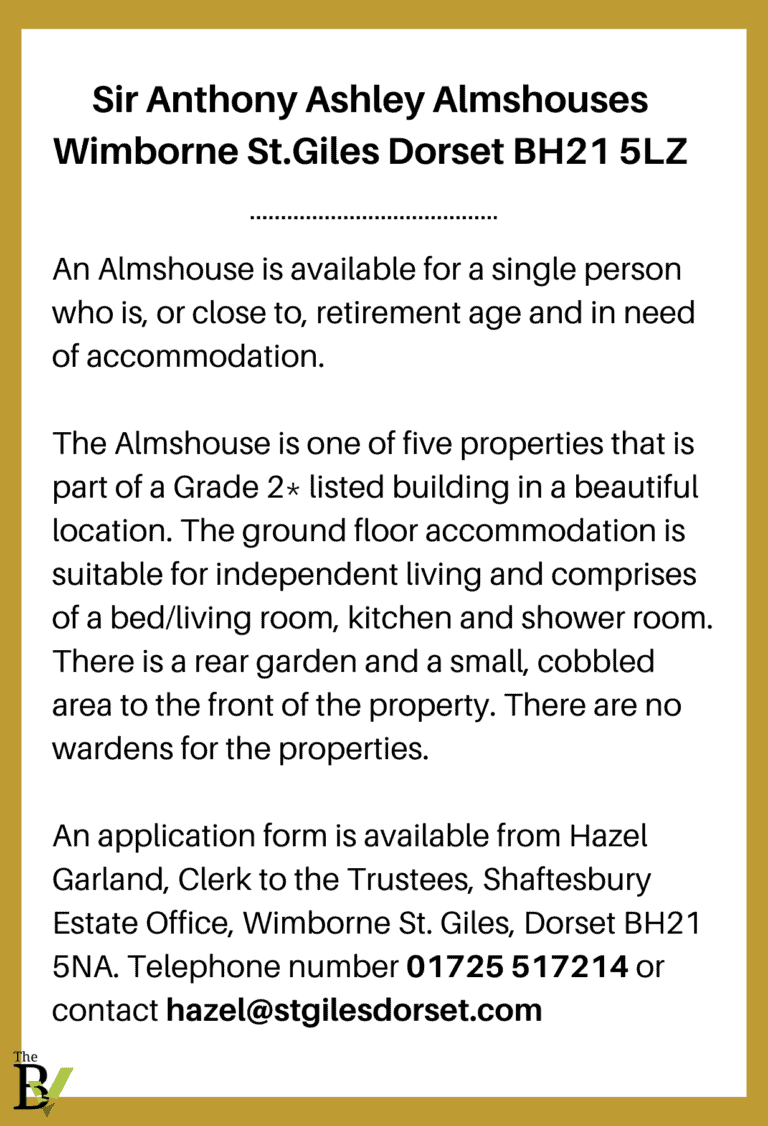 An Almshouse is available | Sir Anthony Ashley Almshouses