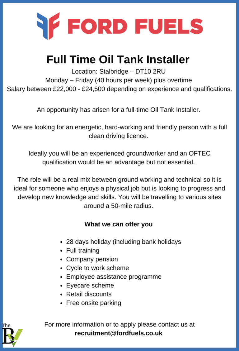Full Time Oil Tank Installer | Ford Fuels