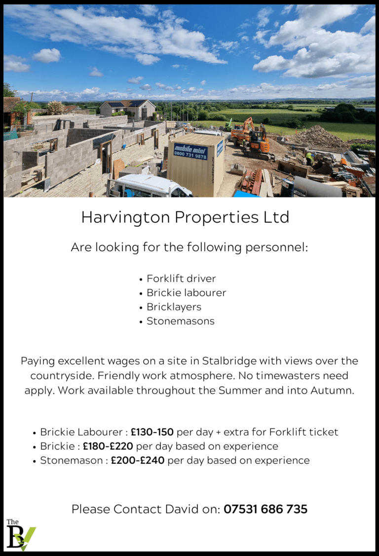 Harvington Properties Ltd  | Various Construction vacancies