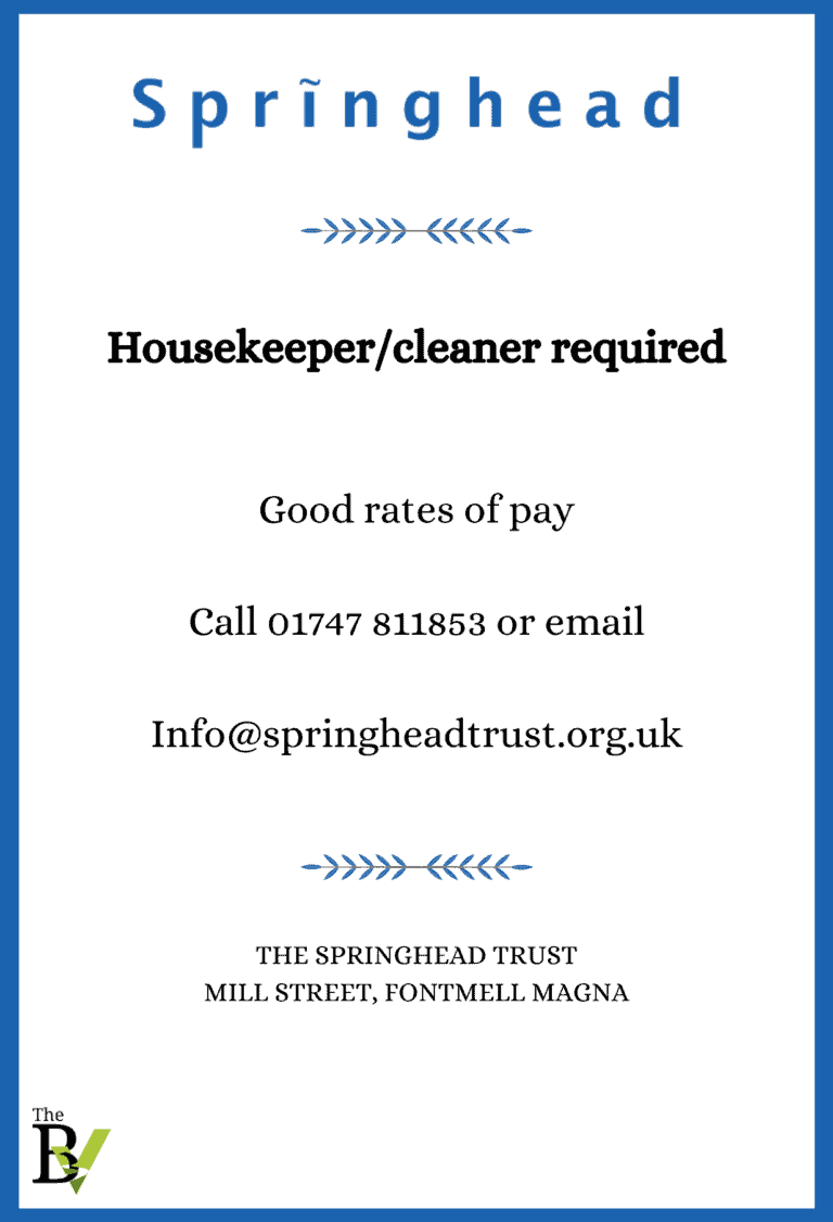 Housekeeper/cleaner required | Springhead Trust