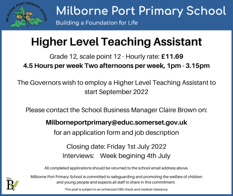 Higher Level Teaching Assistant | Milborne Port Primary School