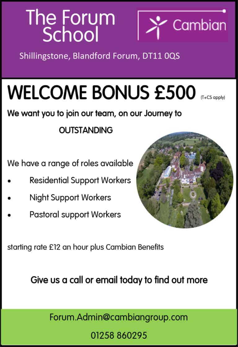 Welcome Bonus £500 at the Forum School – Various Vacancies