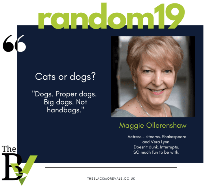 Maggie Ollerenshaw, the acclaimed British actress, braves the Random 19