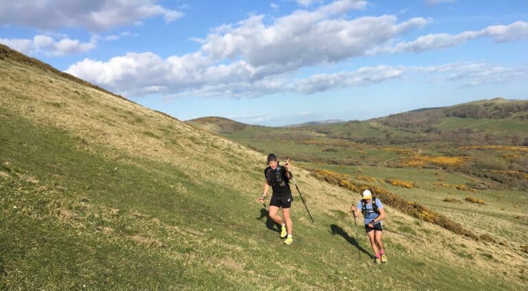 Running up the hill. A lot.