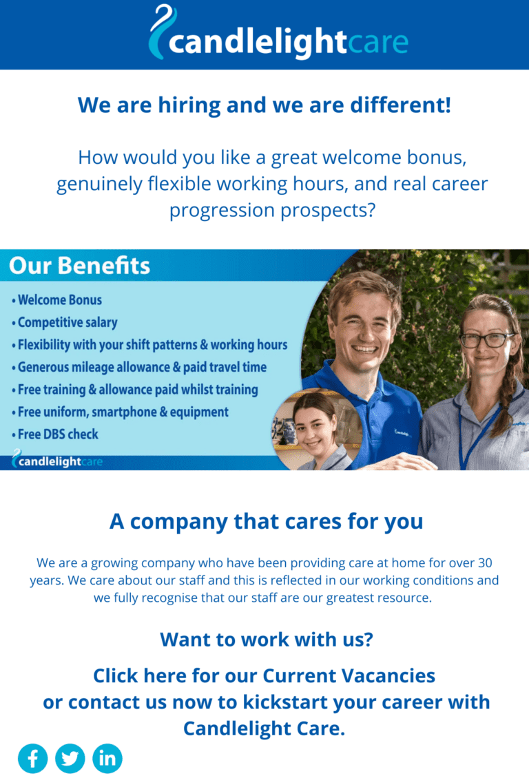 We are hiring and we are different! | Candlelight Care