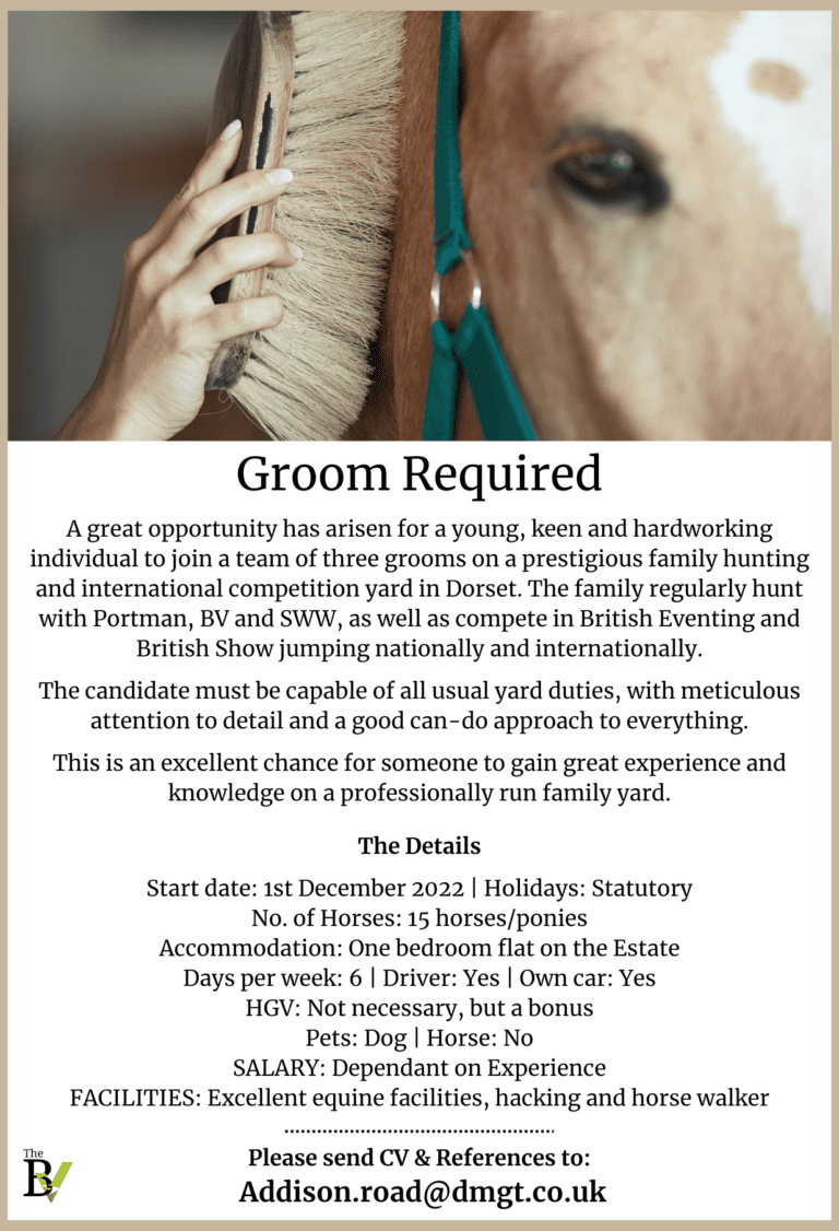 Groom Required