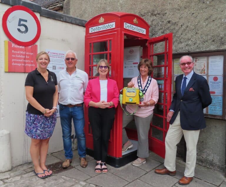 Iconic phone box in Sherborne becomes life-saving community defibrillator