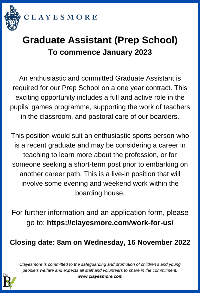 Graduate Assistant (Prep School) | Clayesmore School