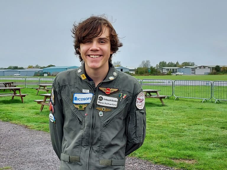 ￼Record-holding Sherborne student Mack is flying high