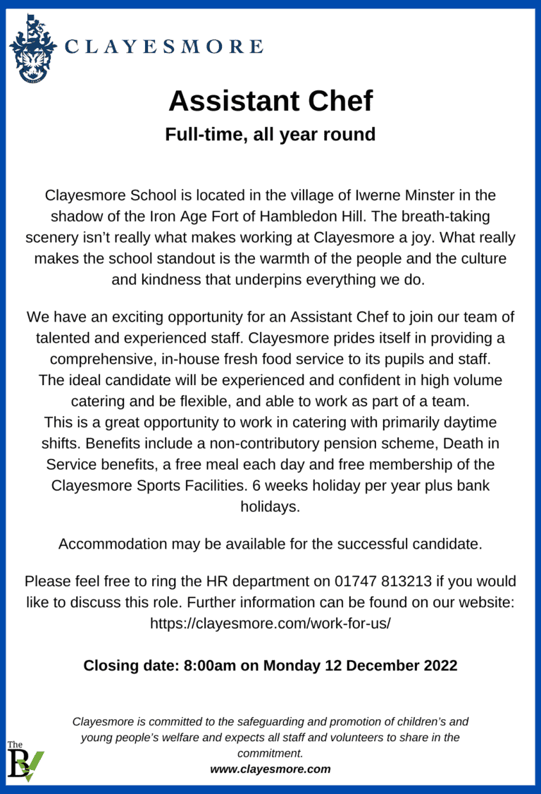 Assistant Chef | Clayesmore School