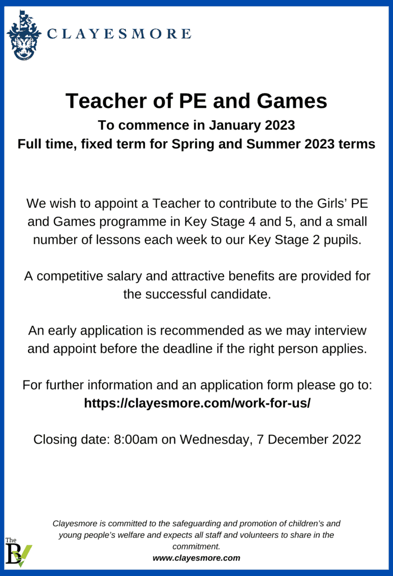 Teacher of PE and Games | Clayesmore School