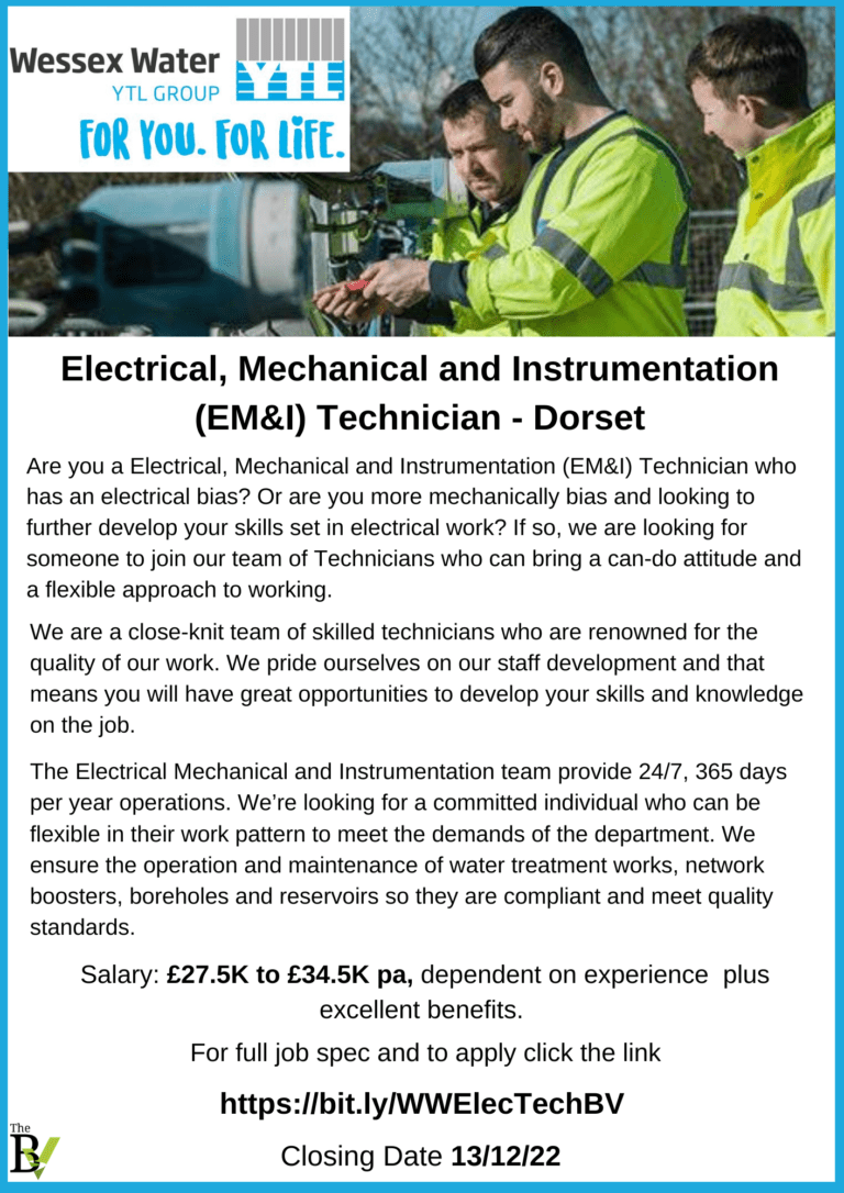 Electrical, Mechanical and Instrumentation (EM&I) Technician | Wessex Water