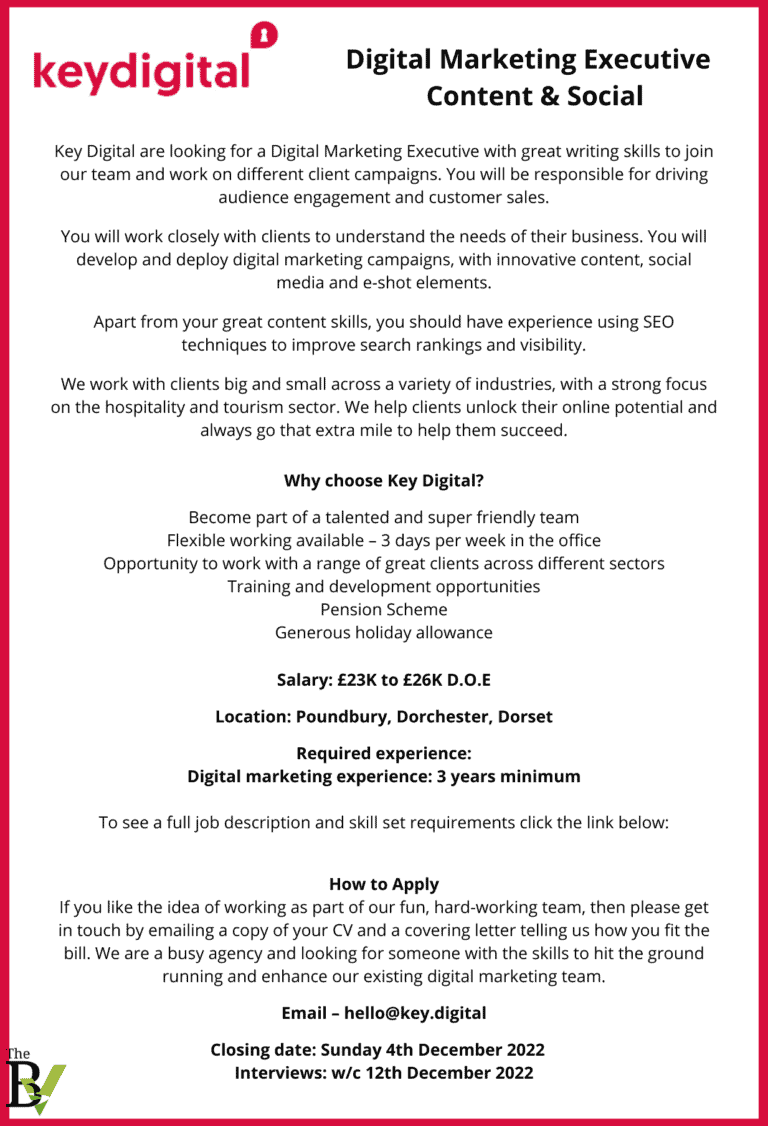 Digital Marketing Executive – Content & Social | Key Digital