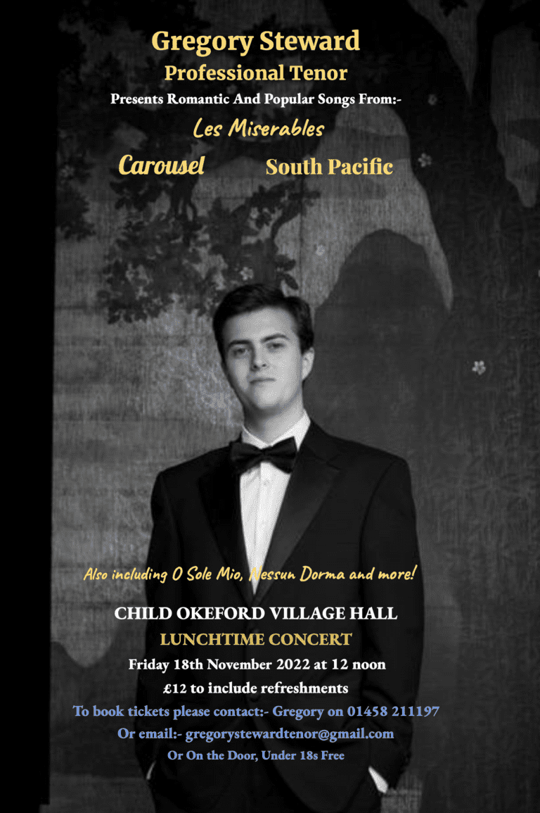 Rising star tenor at Child Okeford