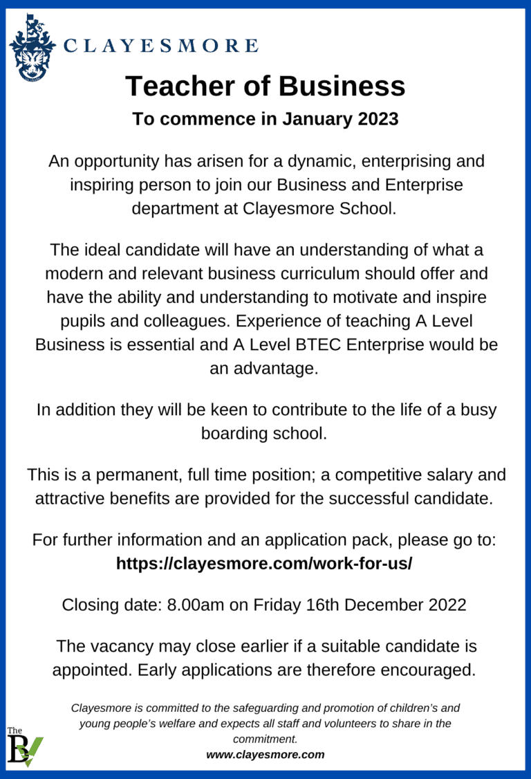Teacher of Business | Clayesmore School