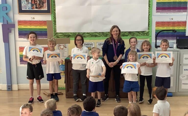 Gold medal-winning Paralympian puts St Andrew’s children – and teachers – through their paces