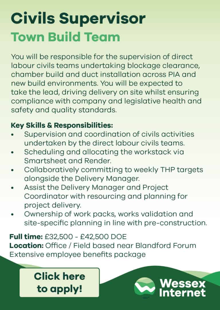 Civil Supervisor (Town Build Team) | Wessex Internet