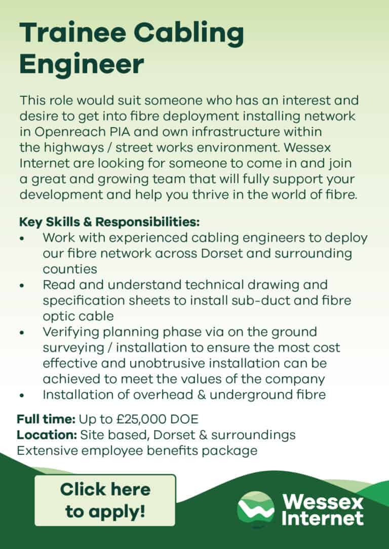 Trainee Cabling Engineer | Wessex Internet