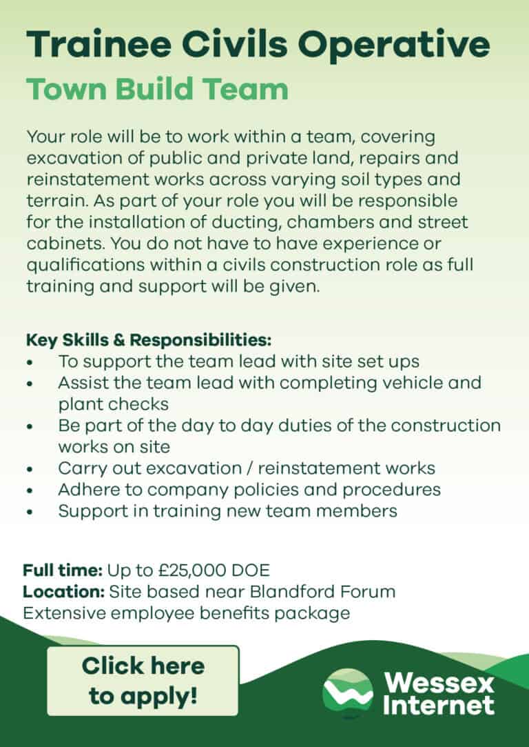Trainee Civil Operative (Town Build Team) | Wessex Internet