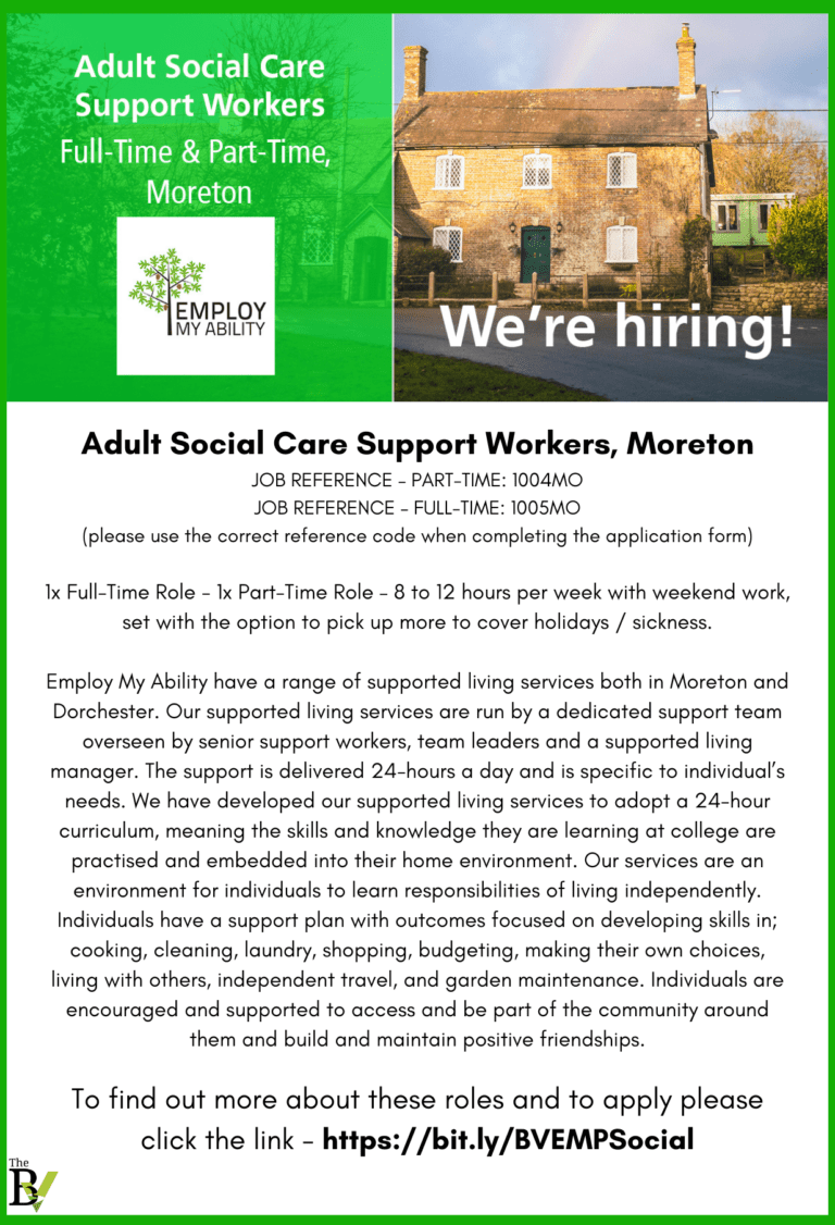Adult Social Care Support Workers, Moreton | Employ My Ability