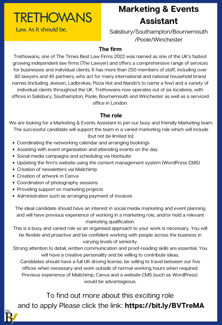 Marketing & Events Assistant | Trethowans