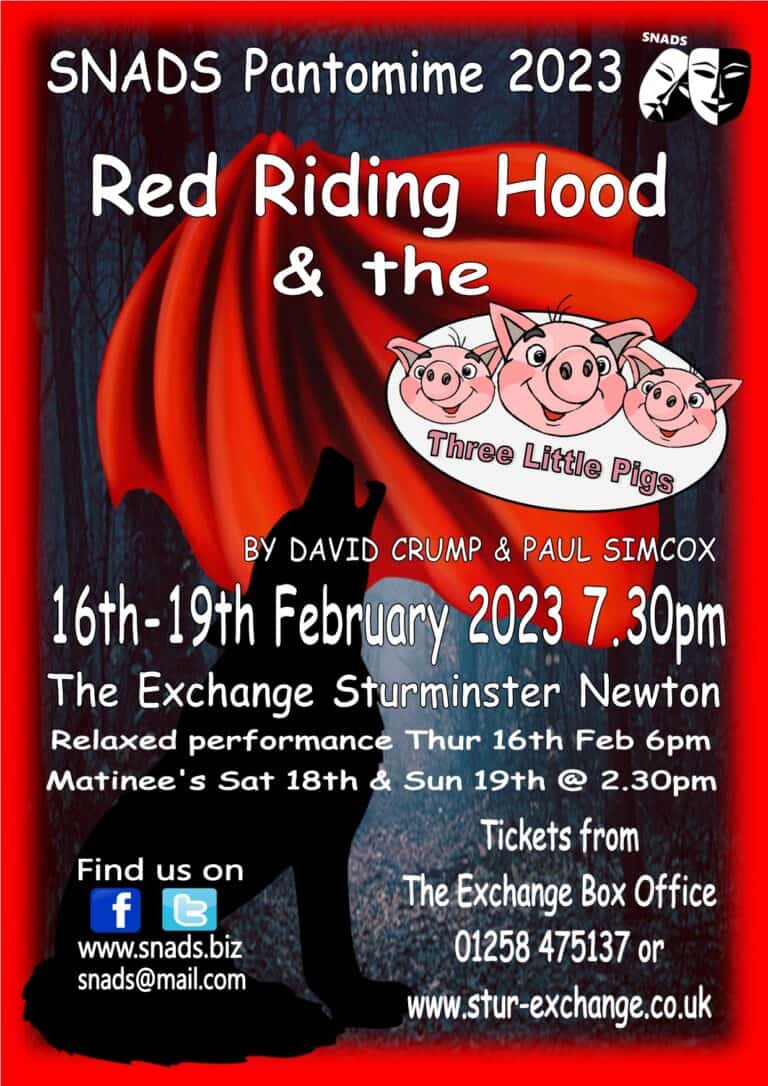 Red Riding Hood and the Three Little Pigs – SNADS Pantomine 2023